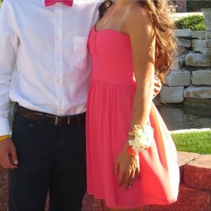 BCBG MaxAzria Pink Coral Strapless Dress Size 4